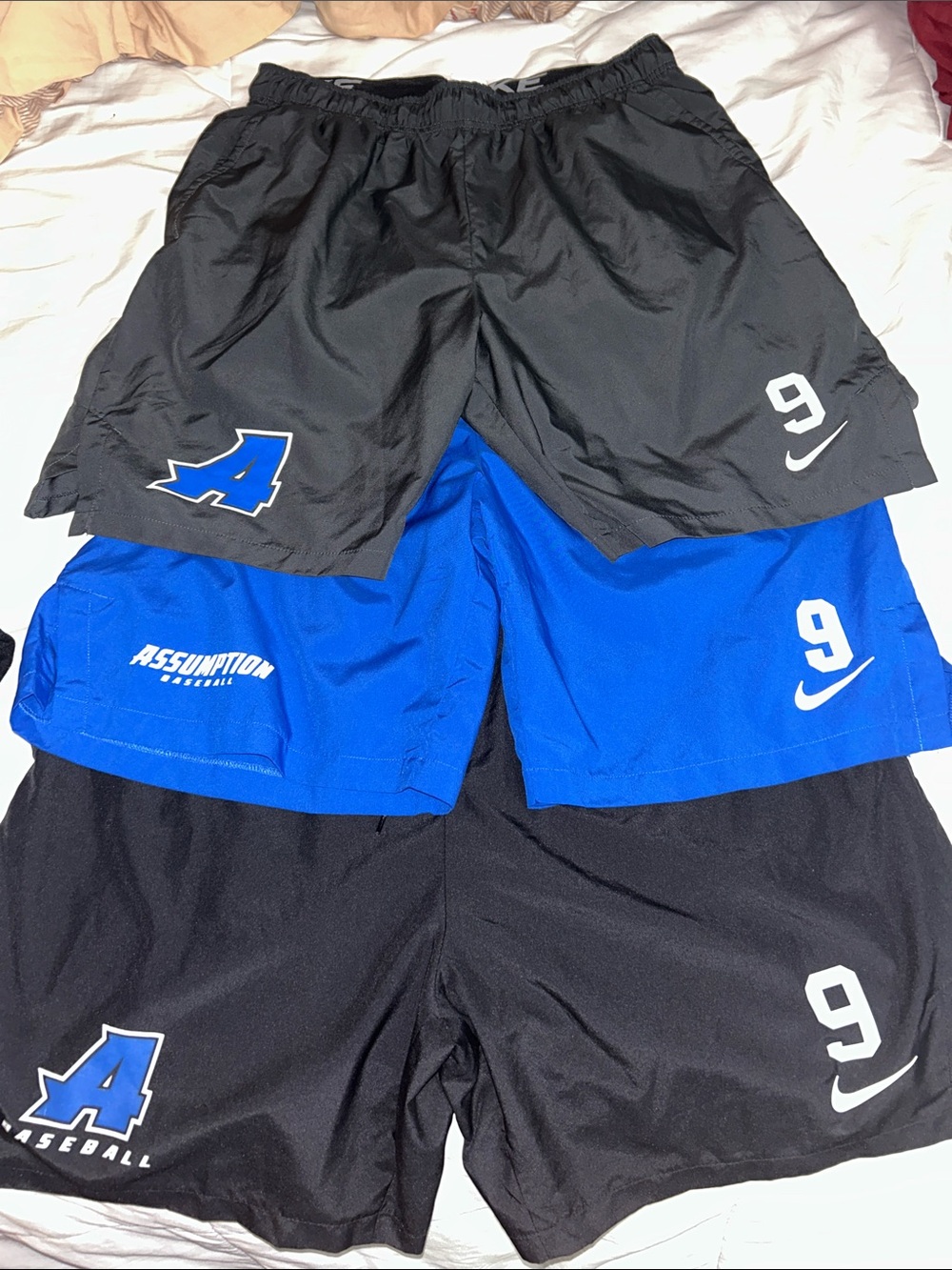 Nike Assumption Athletic Shorts - Black, Grey & Royal Blue